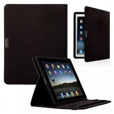 Moshi zwart Concerti Leather Case voor iPad 2 en iPad 3, Nie