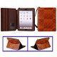 Check Wallet Leather Case voor iPad 2 en New iPad 3 Bruin, N - 1 - Thumbnail