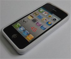 Gel silicone hoesje wit iPhone 4s, Nieuw, €6.99