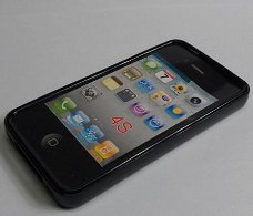 Gel silicone hoesje zwart iPhone 4s, Nieuw, €6.99