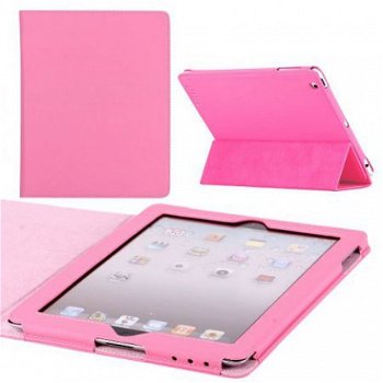 Springy Leather Protective Case voor iPad 2 en iPad 3 pink, - 1