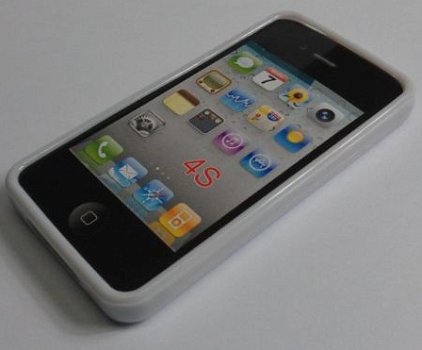 Gel silicone hoesje wit iPhone 4s, Nieuw, €6.99 - 1