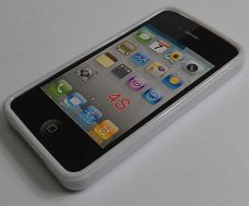 Gel silicone hoesje wit iPhone 4s, Nieuw, €6.99