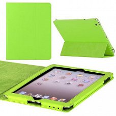Springy Leather Protective Case voor iPad 2 en iPad 3 groen,