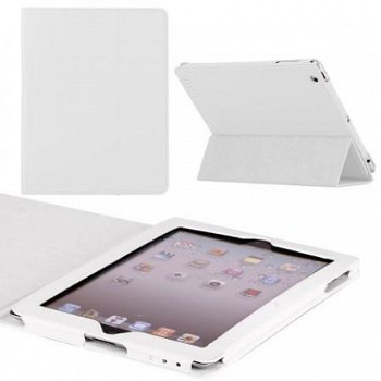 Springy Leather Protective Case voor iPad 2 en iPad 3 wit, N - 1