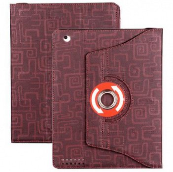 360 Degree Rotatable D.Bruin Leather Case Hoes iPad 2 en iPa - 1