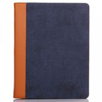 Cowboy Full Protection Leather Case voor New iPad 3 Blauw, N - 1