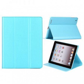 Elegant Style Stand Leather Case Hoes voor iPad 3 blauw, Nie - 1