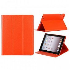 Elegant Style Stand Leather Case Hoes voor iPad 3 oranje, Ni