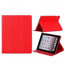 Elegant Style Stand Leather Case Hoes voor iPad 3 rood, Nieu