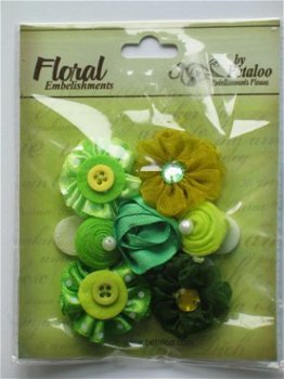 By pataloo fabric flowers green - 1