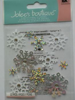 jolee's boutique glitter snowflakes - 1