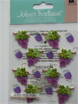 jolee's boutique repeats wine glass and grapes - 1