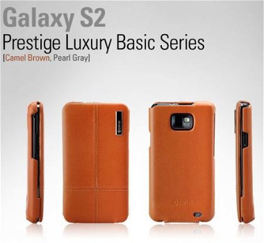 Zenus Prestige Luxury Basic Folder camelbrown Galaxy S2 i910 - 1