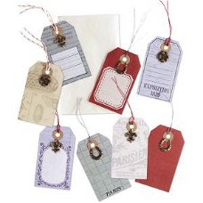 Jolee's boutique french general tags with metal embellishmen