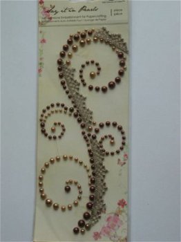 Prima marketing say it in crystals swirl with lace brown - 1