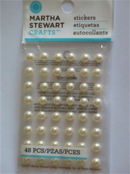 Martha Stewart pearl stickers white - 1