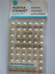 Martha Stewart pearl stickers white