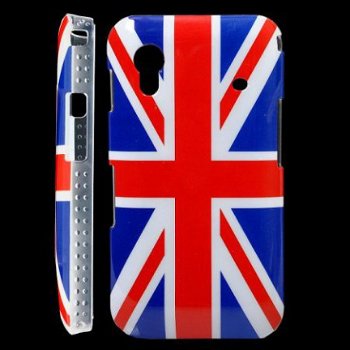Uk Flag Pattern Hard Hoesje Cover Samsung S5830 Galaxy Ace, - 1