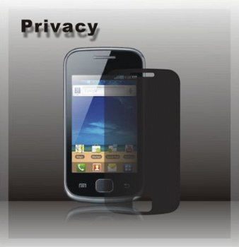 Privacy Screenprotector Samsung S5660 Galaxy Gio, Nieuw, €3. - 1