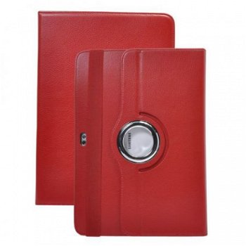 Rotatable hoesje Red Leather Cover Stand Samsung 7500 7510, - 1