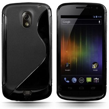 Comutter Silicone hoesje Samsung i9250 Galaxy Nexus zwart, N - 1