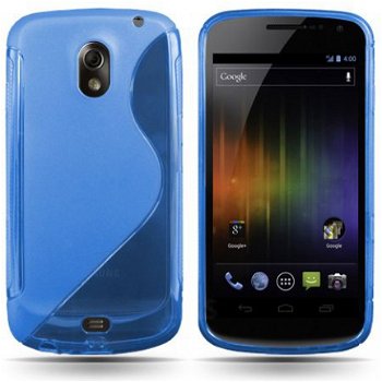 Comutter Silicone hoesje Samsung i9250 Galaxy Nexus Blauw, N - 1