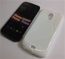 Comutter Silicone hoesje Samsung i9250 Galaxy Nexus wit, Nie