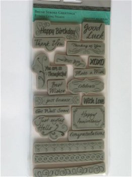 the paper company cling stamp brush stroke greetings - 1