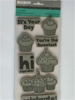 the paper company cling stamp cupcakes - 1
