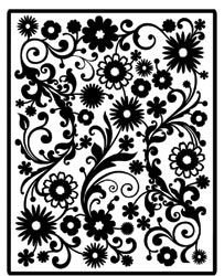 OPRUIMING: spellbinders impressabilities stencil emboss flowers - 1