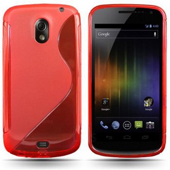 Comutter Silicone rood hoesje Samsung i9250 Galaxy Nexus, Ni - 1