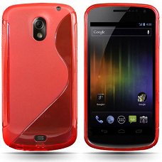 Comutter Silicone rood hoesje Samsung i9250 Galaxy Nexus, Ni