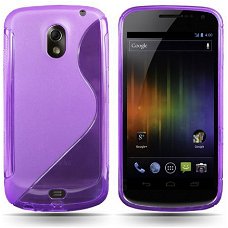 Comutter Silicone paars hoesje Samsung i9250 Galaxy Nexus, N