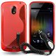 Comutter Silicone rood hoesje+ autolader Samsung i9250 Galax - 1 - Thumbnail