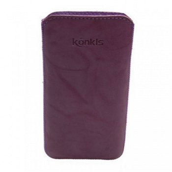 Konkis Premium Genuine Leather Case Washed Paars Size 4XL, N - 1