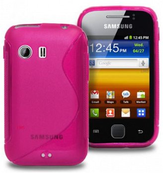 Comutter Silicone hoesje Samsung S5360 Galaxy Y Pink, Nieuw, - 1