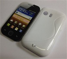 Comutter Silicone hoesje Samsung S5360 Galaxy Y Wit, Nieuw,