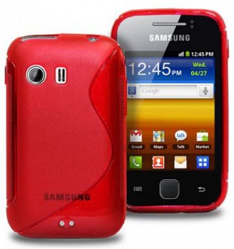 Comutter Silicone hoesje Samsung S5360 Galaxy Y rood, Nieuw, - 1