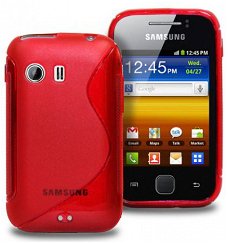 Comutter Silicone hoesje Samsung S5360 Galaxy Y rood, Nieuw,