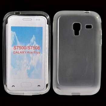 Stylish TPU Case Hoesje Samsung Galaxy Ace Plus S7500 Transp - 1
