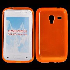 Stylish TPU Case Hoesje Samsung Galaxy Ace Plus S7500 oranje