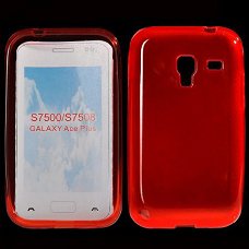 Stylish TPU Case Hoesje Samsung Galaxy Ace Plus S7500 rood,