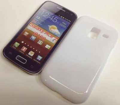 Gel Silicone hoesje Samsung Galaxy Ace 2 i8160 wit, Nieuw, € - 1
