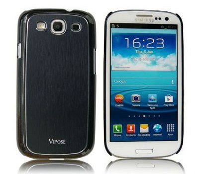 Vipose Metal Case Hoes voor Samsung Galaxy S3 i9300 Zwart, N - 1