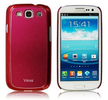 Vipose Metal Case Hoes voor Samsung Galaxy S3 i9300 Rood, Ni - 1