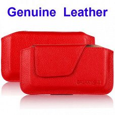 Genuine Leather Case Pouch Hoesje voor Samsung Galaxy SIII i