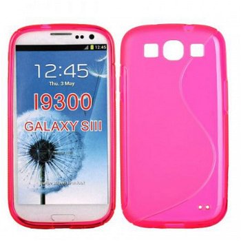 Comutter Silicone hoesje Samsung i9300 Galaxy S3 pink, Nieuw - 1