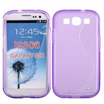Comutter Silicone hoesje Samsung i9300 Galaxy S3 paars, Nieu - 1