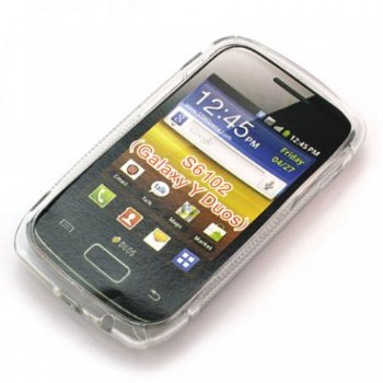 Comutter Silicone Samsung Galaxy Y Duos GT-S6102 transparant - 1
